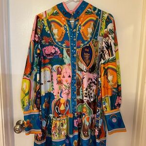 Colorful Button-Up Dress